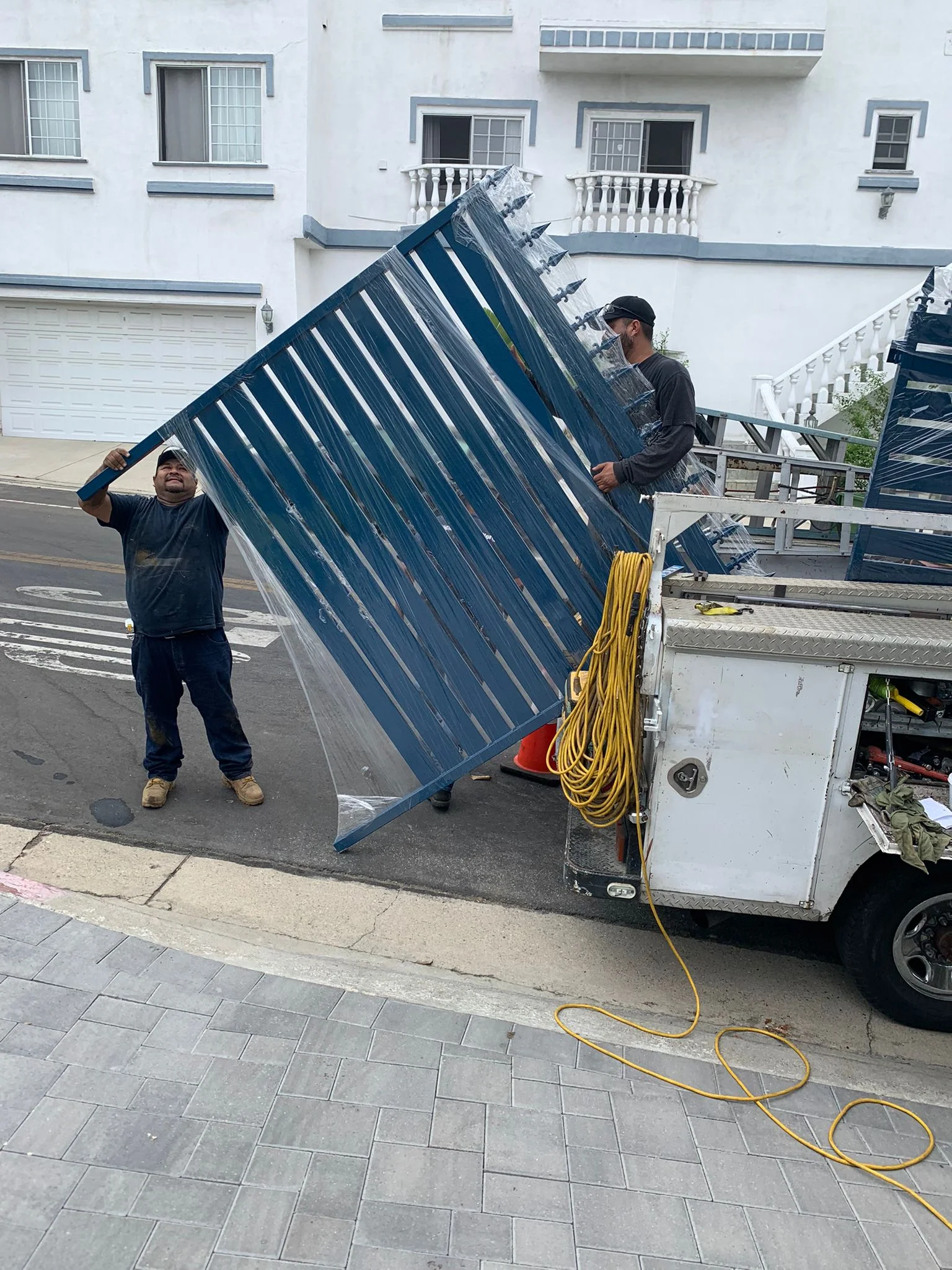 Metal fence and gate installation